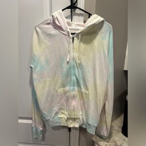 SO Pastel Tie-Dye Full Zip Hoodie Large Juniors NWT
